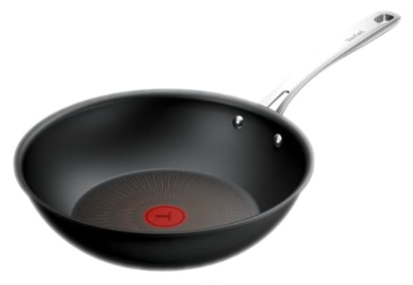 TEFAL Excellence+ Wok 28cm G3301902 Sort og Sølv