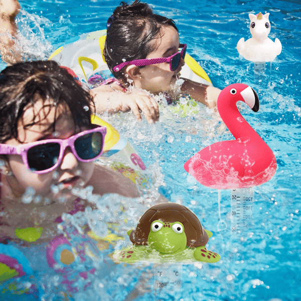 Flamingo termometer flytande för pool jacuzzi spa pool flytande 2 skalor