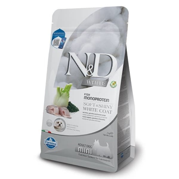 Farmina N&D Havsabborre Spirulina & Fennel 2 kg torrfoder för hundar