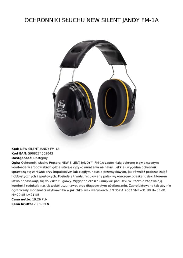 NYA TYSTA JANDY FM-1A HÖRSELSKYDD