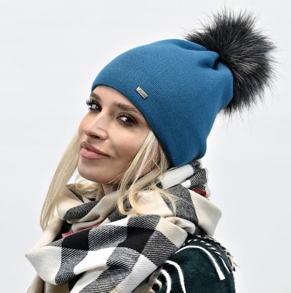 Sea Dam Varm Mössa med Pompom A13