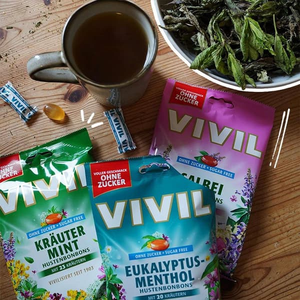 Vivil Krydda Mint sockerfria godisar 120 g