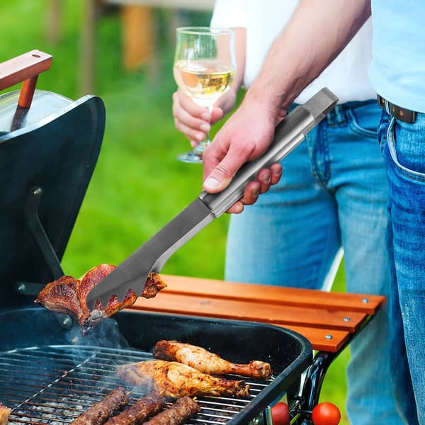 Grilltænger i stål 43 cm