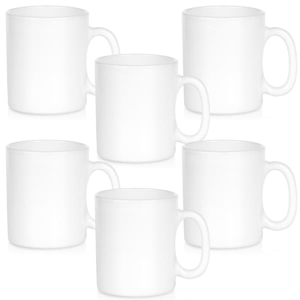 Hvide glaskopper 300 ml 6 stk.