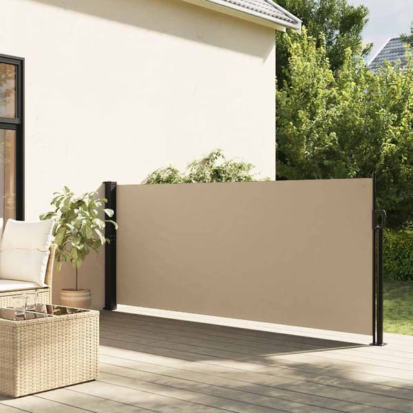 vidaXL Utdragbar sidomarkis beige 140x300 cm