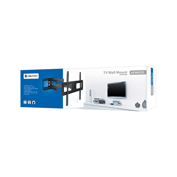 Cabletech väggfäste för TV 37"-80" robust med justering