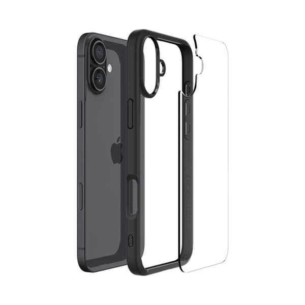 Spigen Ultra Hybrid - iPhone 16 -kotelo (mattamusta)