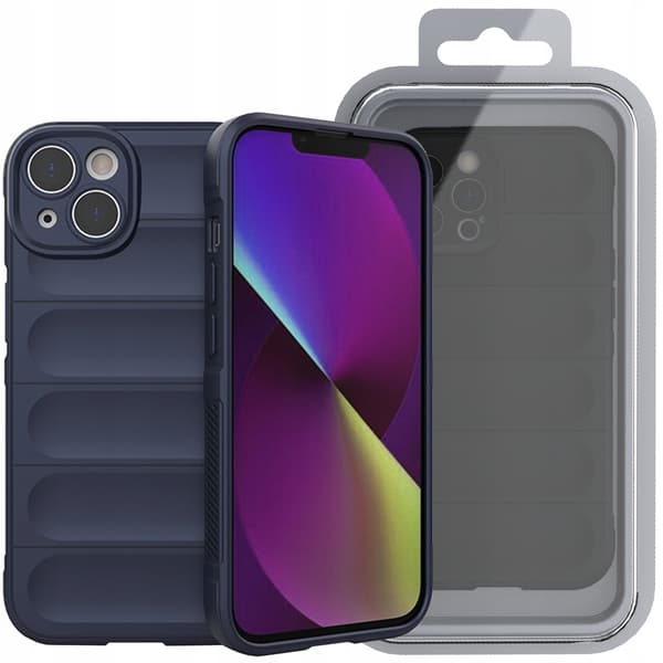 Magic Shield Cover iPhone 14 Plus Fleksibelt Pansret Cover Mørkeblå