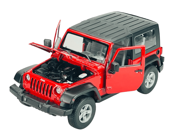 WELLY 2007 JEEP WRANGLER PUNAINEN KATOLLA 1:24 22489