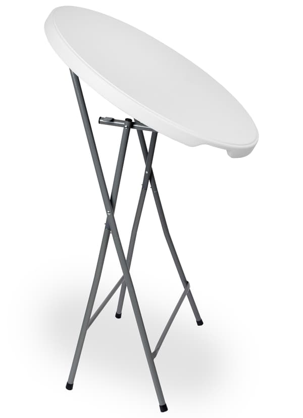 Hopfällbart cateringbord GALA 80 cm vitt