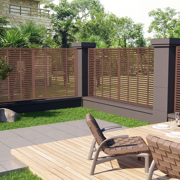 vidaXL WPC lamelhegn 180x180 cm brun