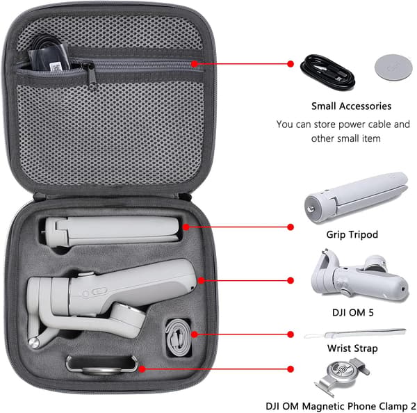 GRÅT ETUI TIL DJI OM 5 BAG-ETUI