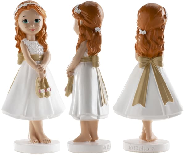Nadverskagefigur Barfodet pige 13cm