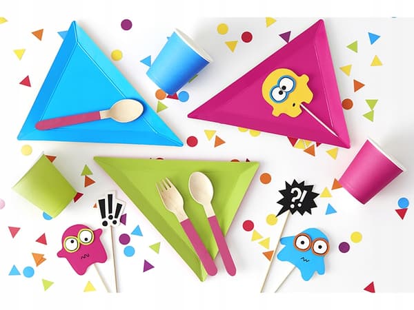Monstertallrikar, mix, 19,5x23,5x23,5cm, 1-pack.