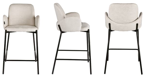 GUSTO halv barstol, beige stof