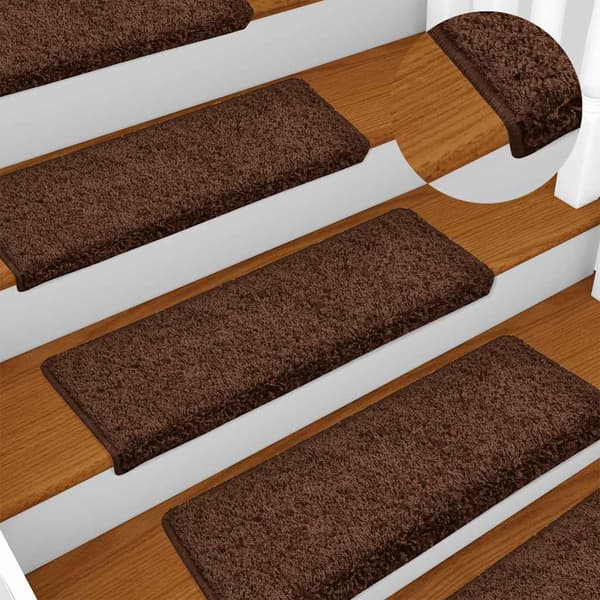 vidaXL Trappmattor 30 st 65x21x4 cm bruna