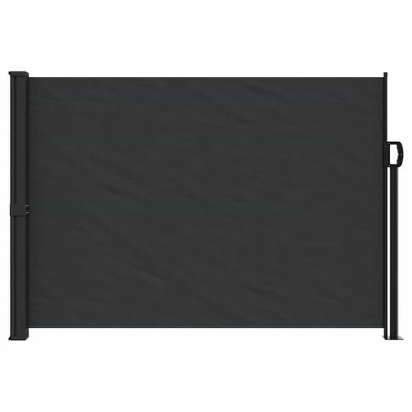 vidaXL udtrækkelig sidemarkise sort 140 x 600 cm