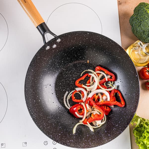 WOK MED MARMORBELÄGGNING 30 cm KINGHOFF KH-1983