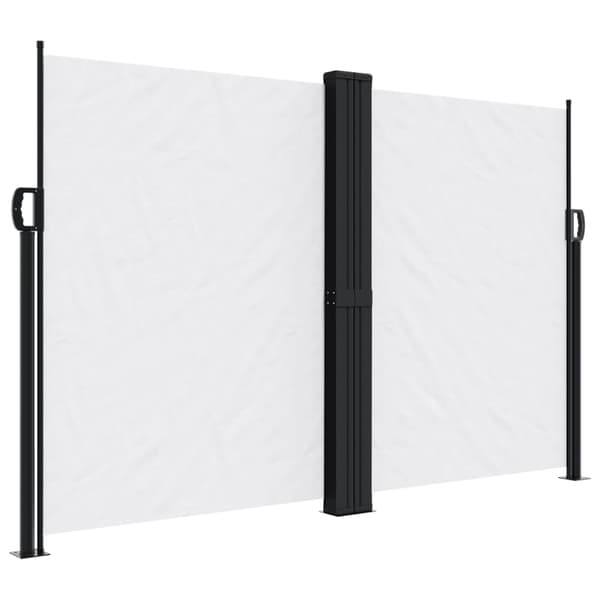 vidaXL Utdragbar sidomarkis vit 160x1200 cm