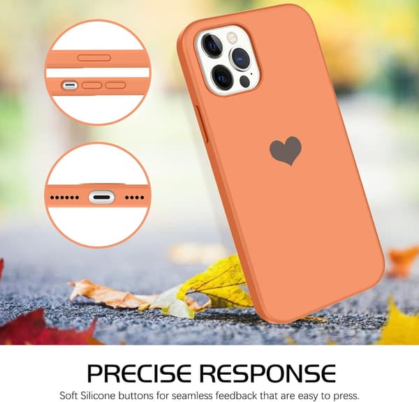 SKAL TILL IPHONE 12 PRO MAX 6,7' ORANGE SILIKONSTARK