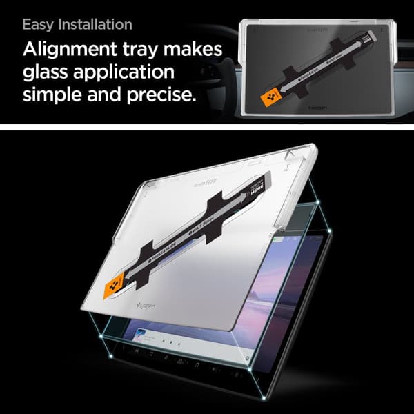 Hærdet glas SPIGEN GLAS.TR EZ PASSER TESLA MODEL X 2022 / MODEL S 2021 SORT