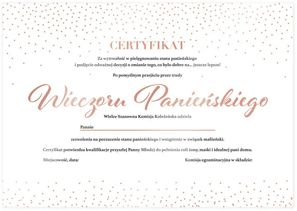 Souvenircertifikat Möhippa Roséguld