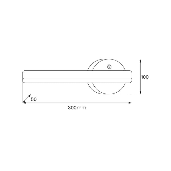 SYDNEY LED VÆGLAMPE SORT MILAGRO ML6346