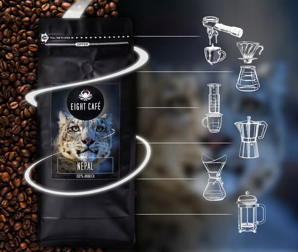 Malet kaffe Nyrostat Arabica Nepal 500g