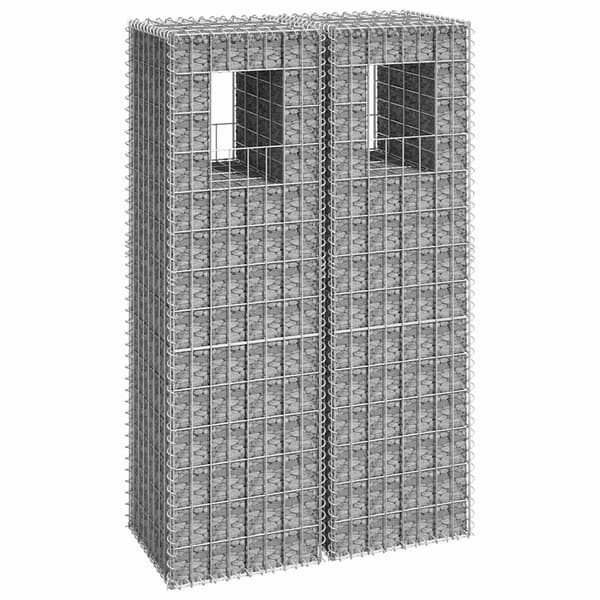 vidaXL Gabionstolper, 2 stk., 40x40x140 cm, jern