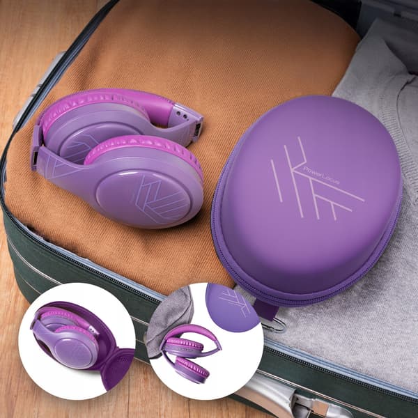 PowerLocus P19 Bluetooth-hovedtelefoner med 4 EQ-tilstande, 60 timer, foldbare med etui