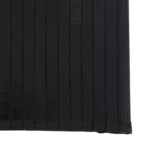 vidaXL Suorakulmainen matto, musta, 70x300 cm, bambu