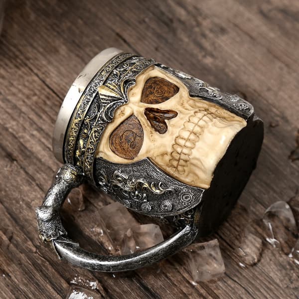 Epic Viking Skull Mugg Rostfritt Stål 400ml
