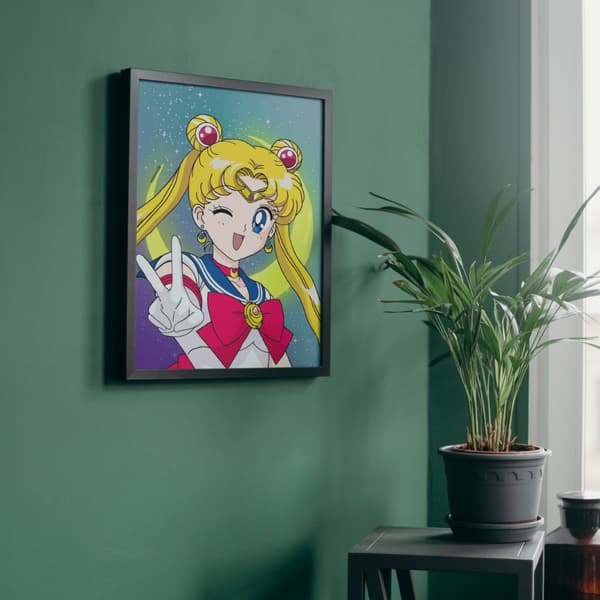 MÅLNING MED SIFFROR MED RAM Sailor Moon-målningar 40x50 cm
