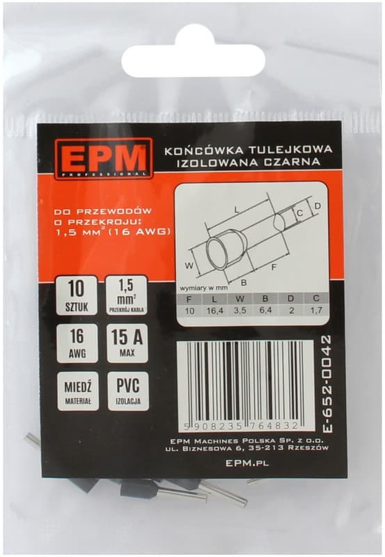 ERISTETTY HOLKKILIITIN 1.5MM 10 KPL - E-652-0042