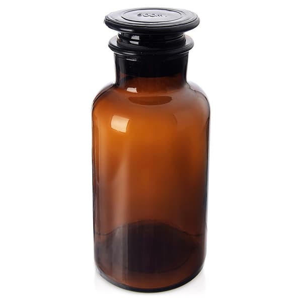 Glaskruka brun med kork bred hals 500 ml