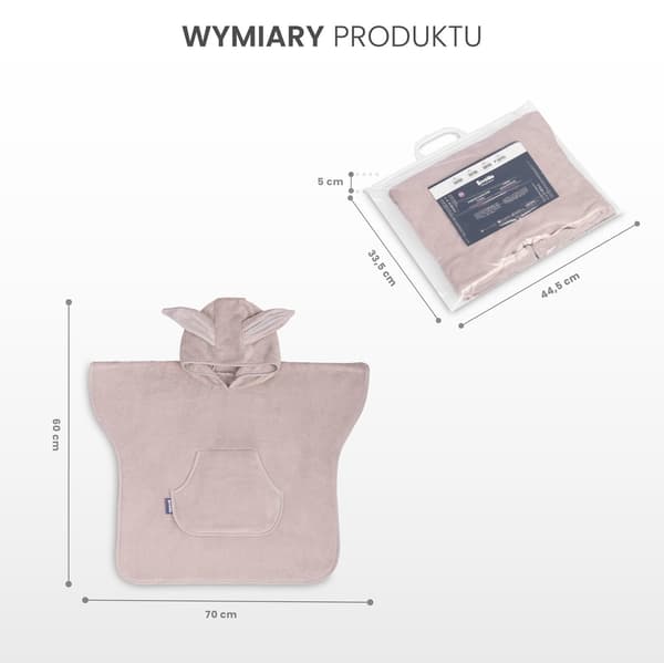 KORAL ROSA BADEPONCHO