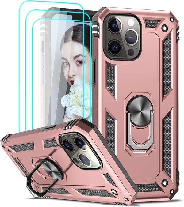ETUI TIL APPLE IPHONE 13 PRO MAX PINK + 3x HÆRDET GLAS A2484