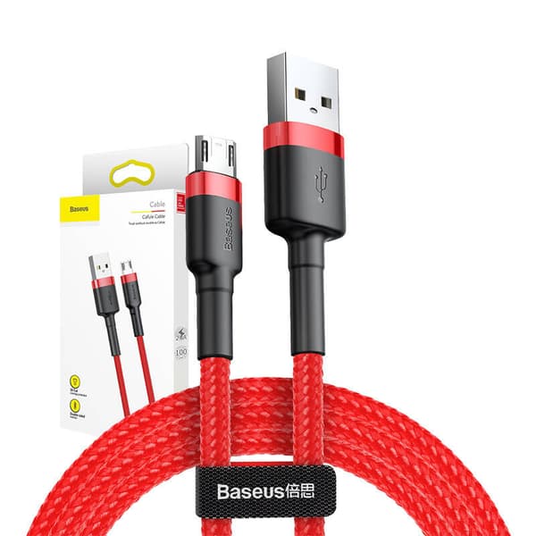 Baseus Cafule USB till Micro USB-kabel 2.4A 1m (röd)