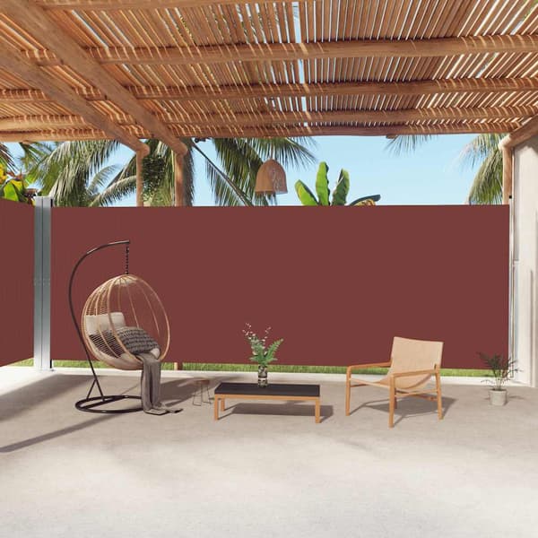 vidaXL Utdragbar sidomarkis brun 220x1000 cm