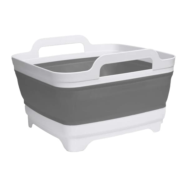 Taittuva wc-istuin viemärillä, valkoinen ja harmaa, COMPACT
