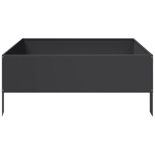 vidaXL højbed, sort, 100x100x25 cm, stål