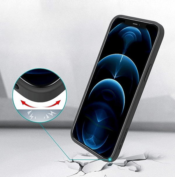ESR ETUI TIL APPLE IPHONE 12 PRO MAX SILIKONE SORT RAMME MED KLAR BAGSIDER