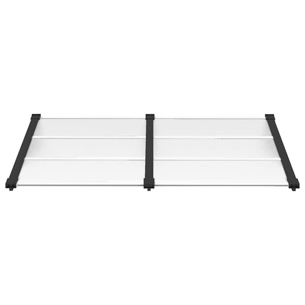 vidaXL dørmarkise sort og transparent 152,5x90 cm polycarbonat