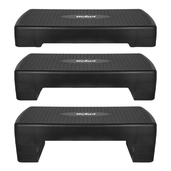 Rebel aerobik stepper med 3 trin 68 cm sort