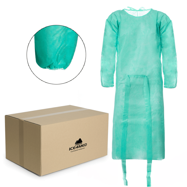 Engangsforklæde grøn XL med elastik (24g non-woven stof) 100 stk.