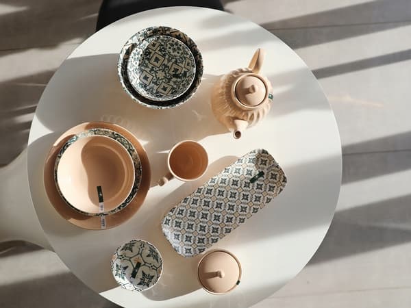 SOCKERSKÅL 220ML KERAMISK MOSAK BEIGE LINE