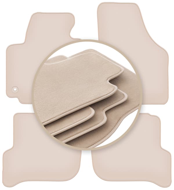 PREMIUM beige gulvmåtter til: Volkswagen Golf Plus minivan 2005-2014