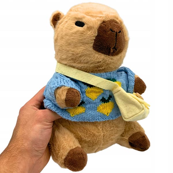Capybara Plyslegetøjstrøje med pose Plyslegetøj 25 cm