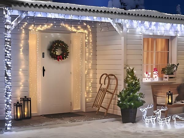 Julgransbelysning 500 LED 20 m kallvit (30)