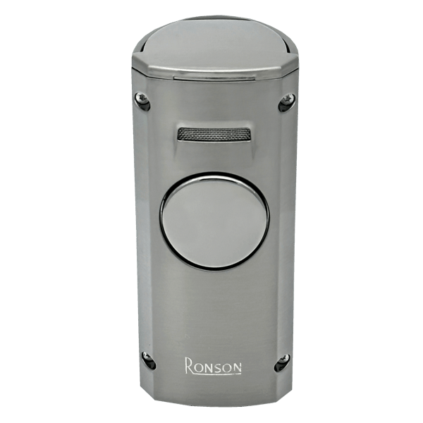 Ronson Volcano Graphite 4 Jet Lighter med Cigarpuncher